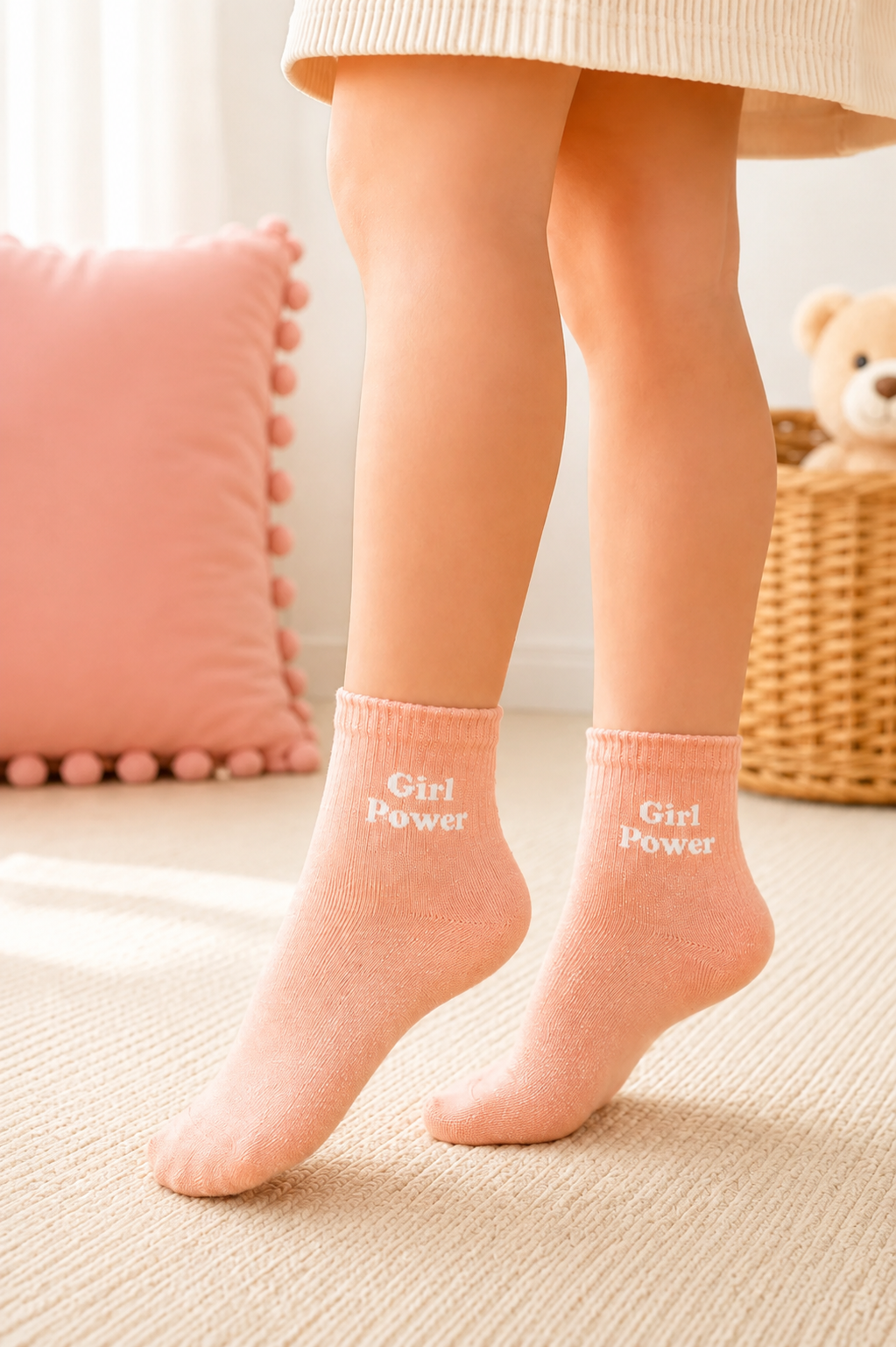 Chaussettes à paillettes enfant " Girl power "