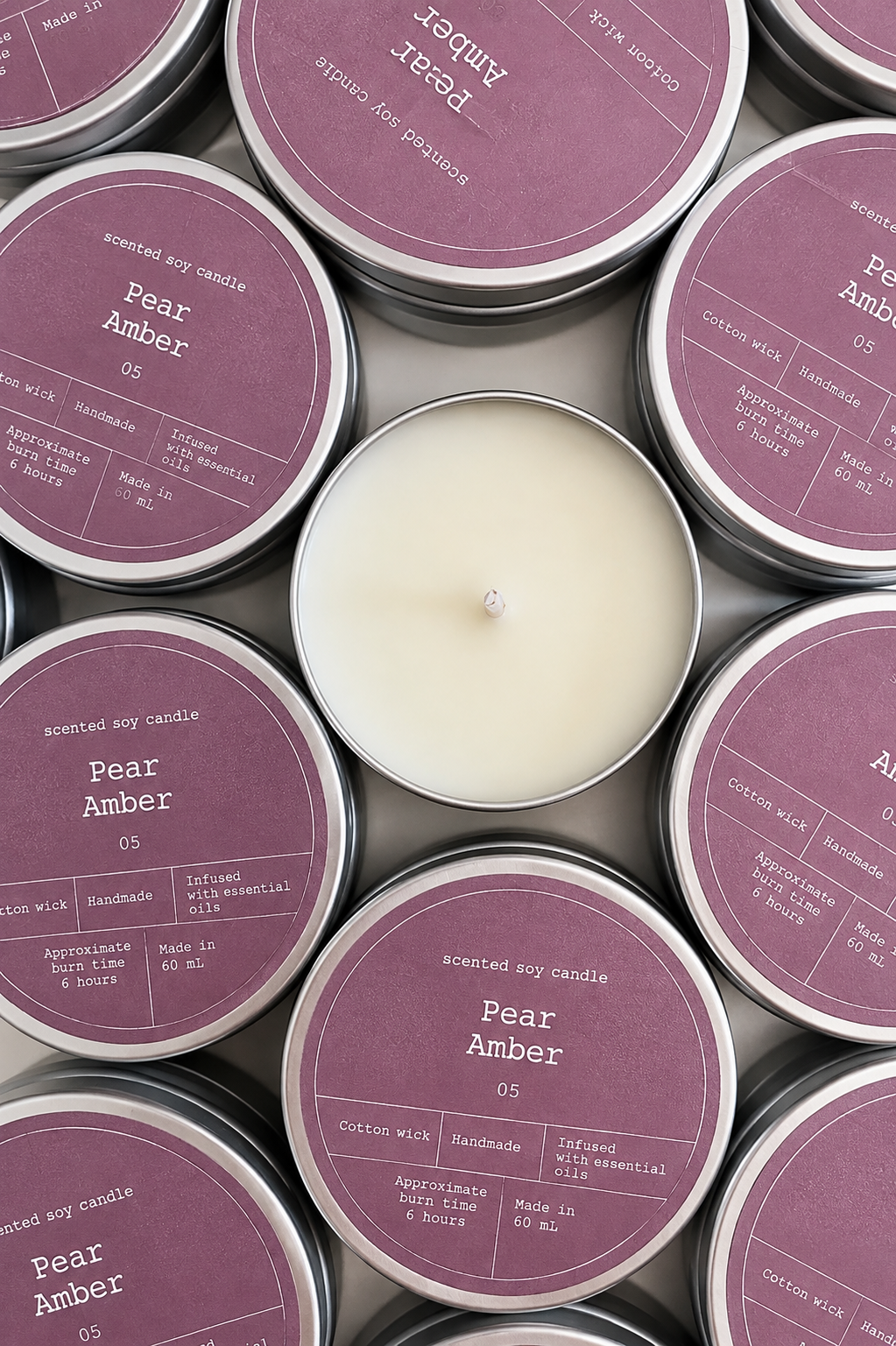Bougie parfumée Ambre & Poire 30g
