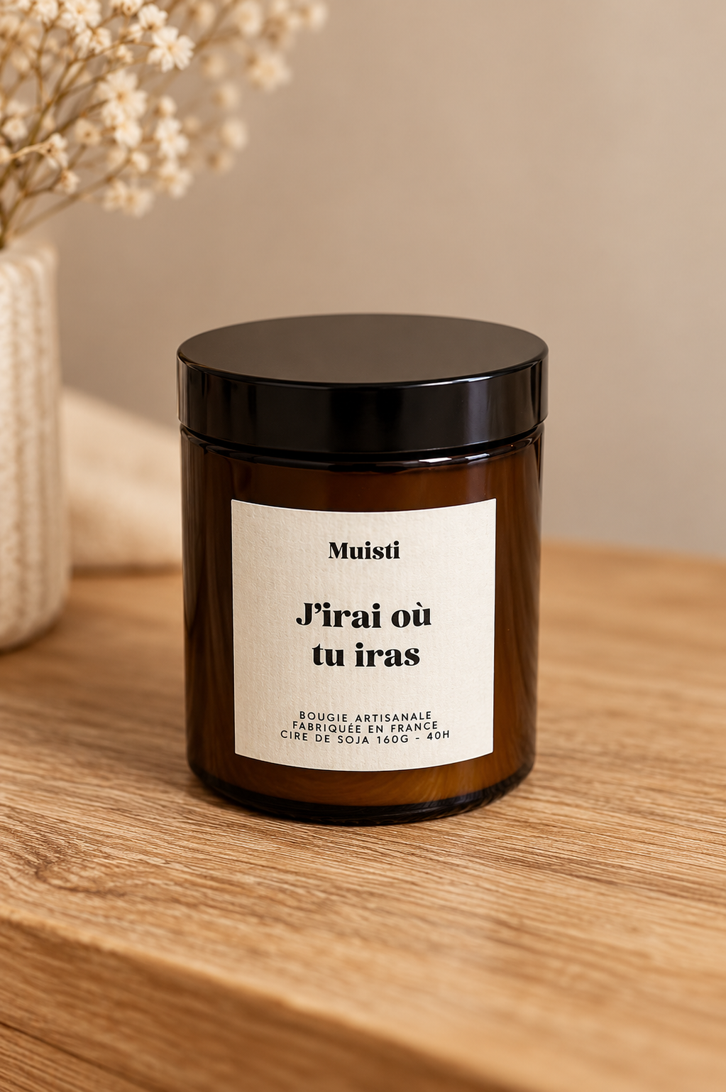 Bougie parfumée " j'irai où tu iras " 150 g