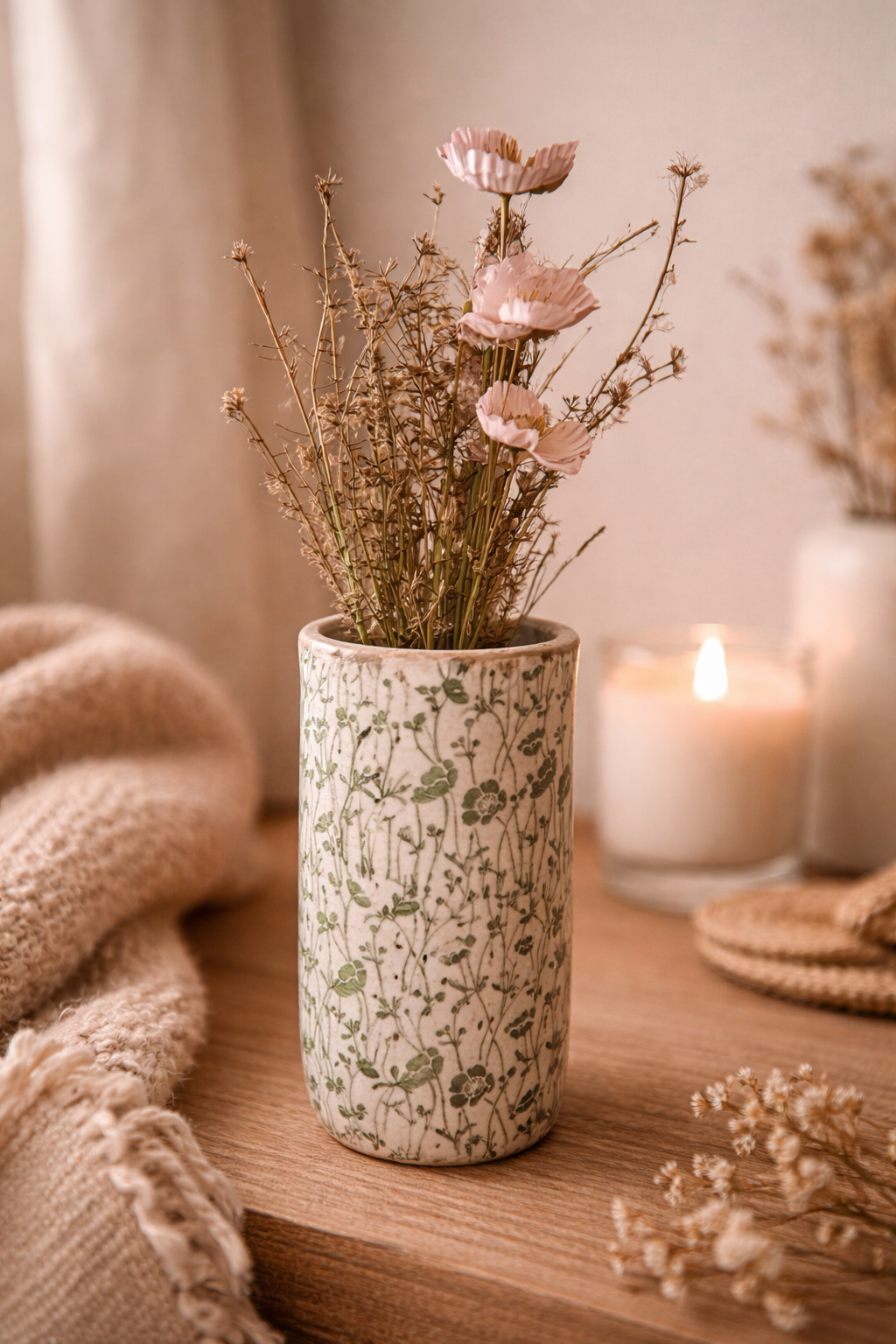 Vase floral décoratif en céramique