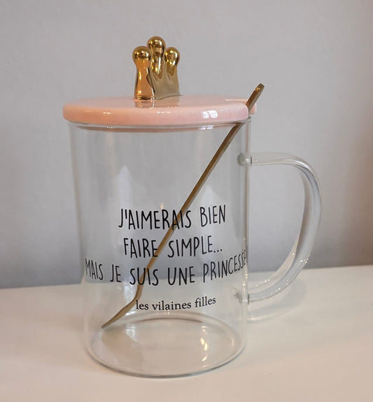 Tasse en verre princesse