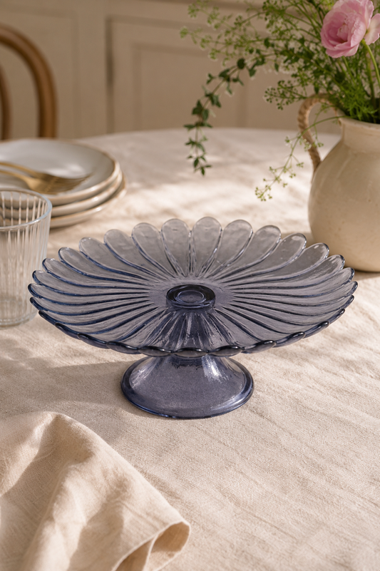 Plat à gâteaux bleu