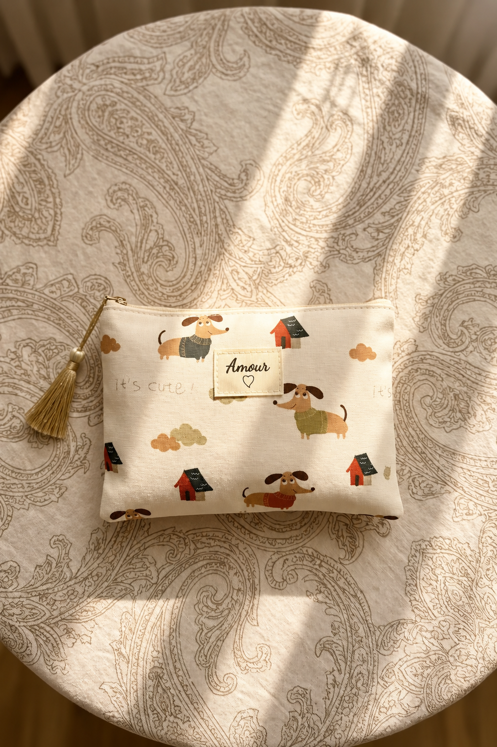 Pochette teckel amour 🧡