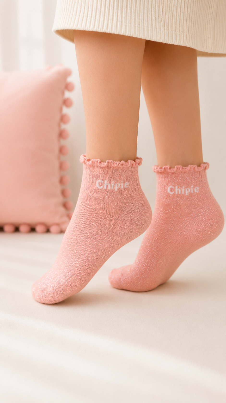 Chaussettes à paillettes enfant " Chipie "
