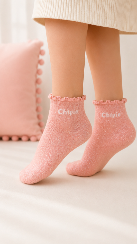 Chaussettes à paillettes enfant " Chipie "