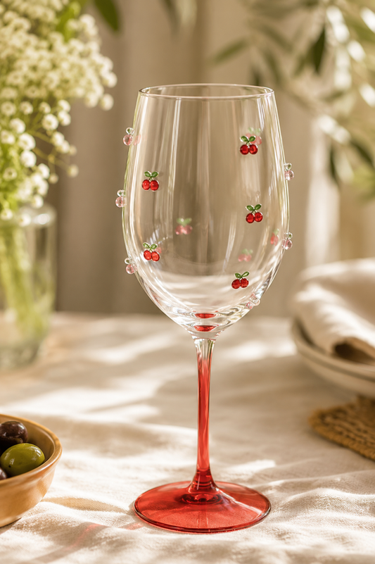Verre à vin cerise
