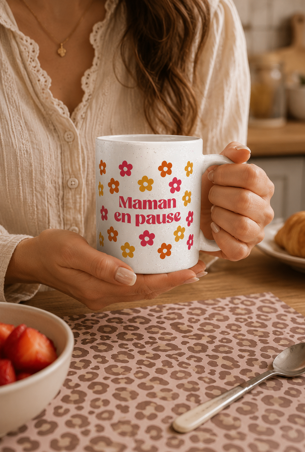Mug pailleté “Maman en pause”