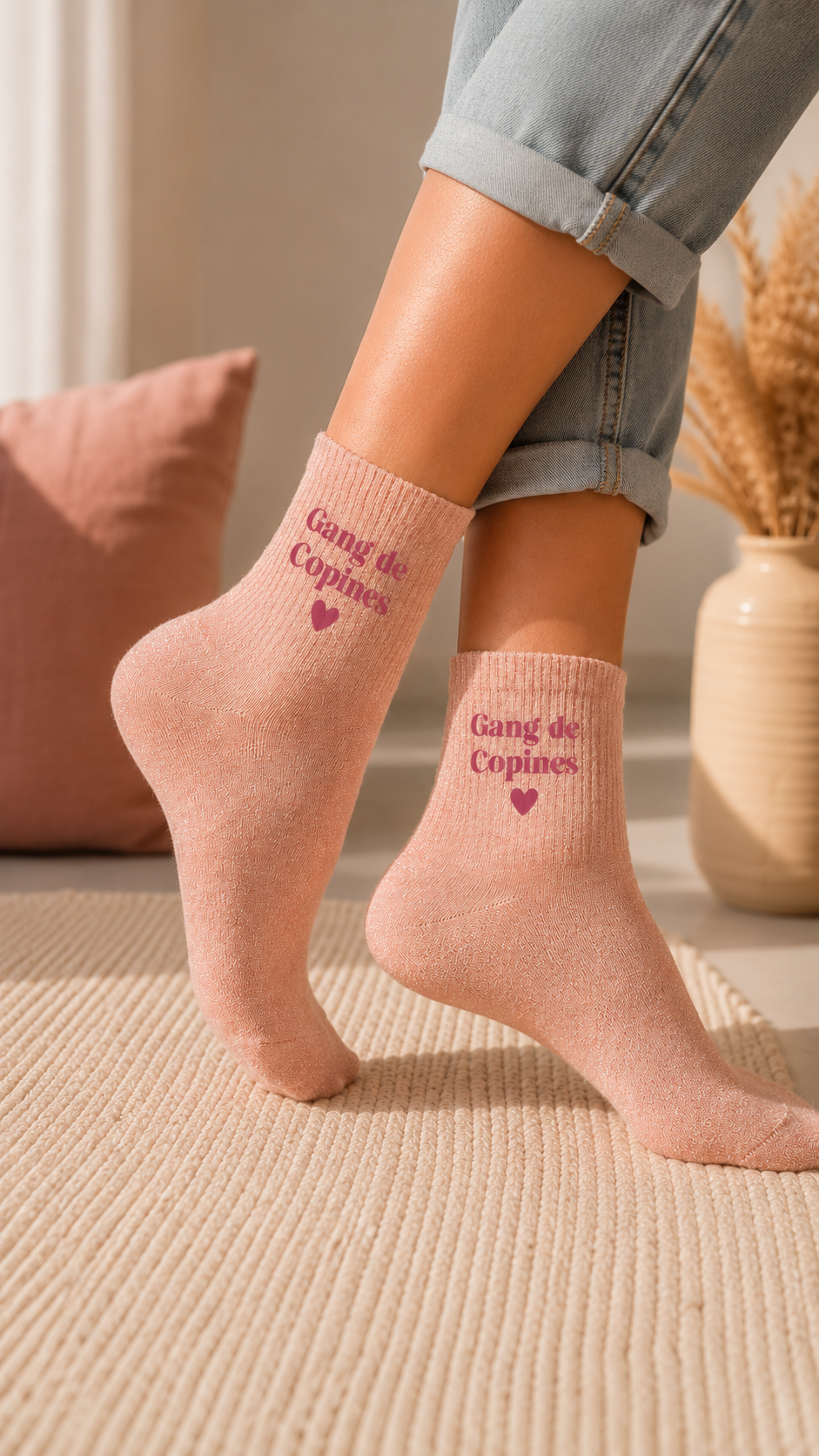 Chaussettes à paillettes " gang de copines "