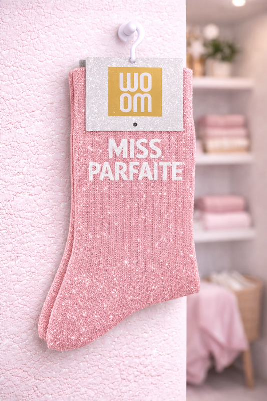 Chaussettes à paillettes " Miss parfaite "