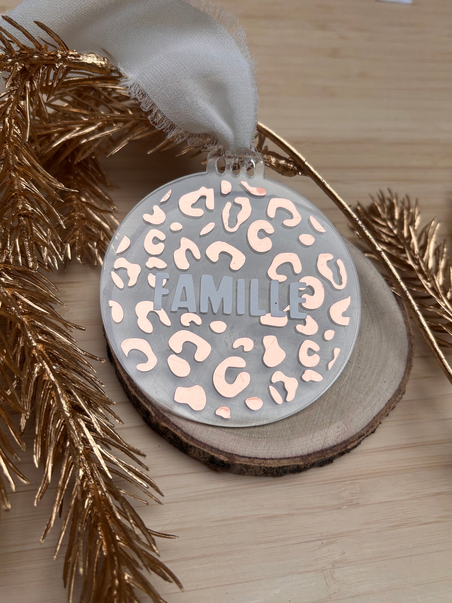 Boule de Noël rose gold