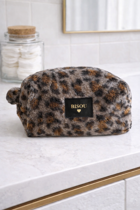 Trousse maquillage léopard “Bisou”