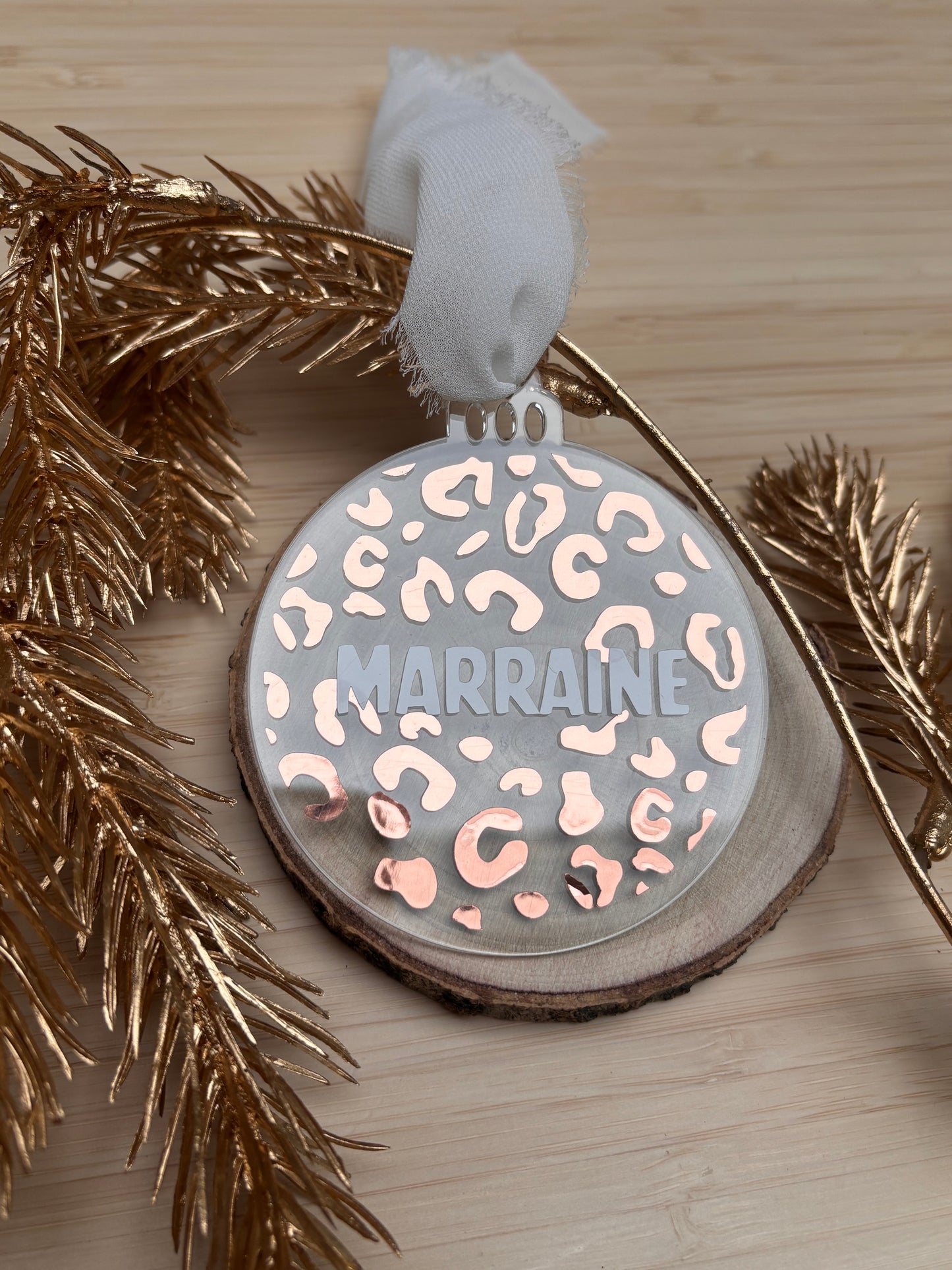 Boule de Noël rose gold