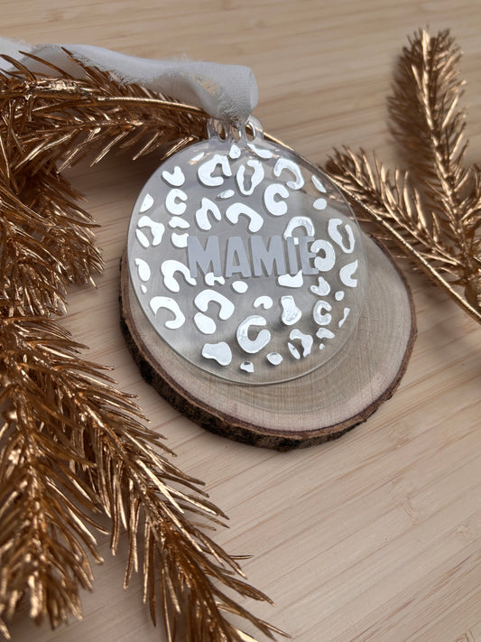 Boule de Noël argenté