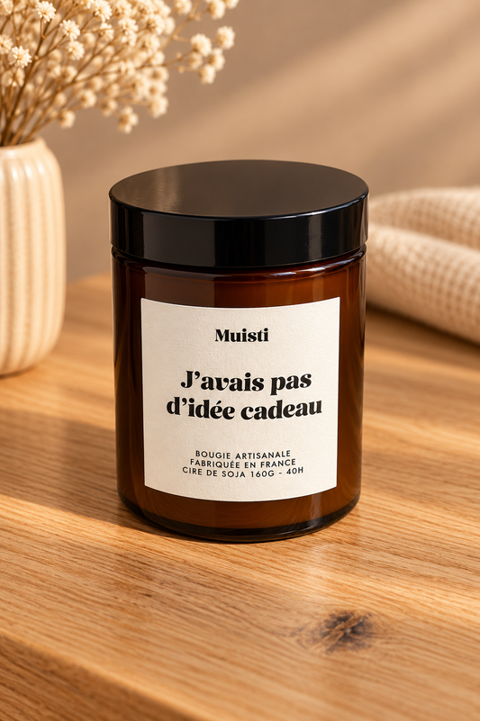 Bougie parfumée " J'avais pas d'idée cadeau "  150 g