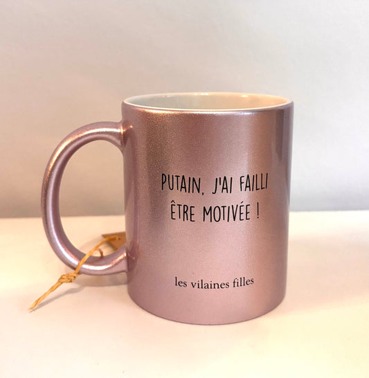 Mug les vilaines filles mauve à paillettes