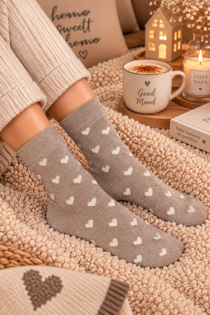 Chaussettes à petits cœurs – 4 coloris