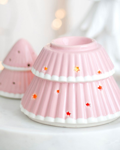 Brûleur arbre de Nöel rose