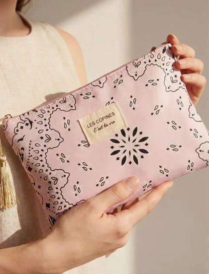 Pochette bandanas kaki ou rose