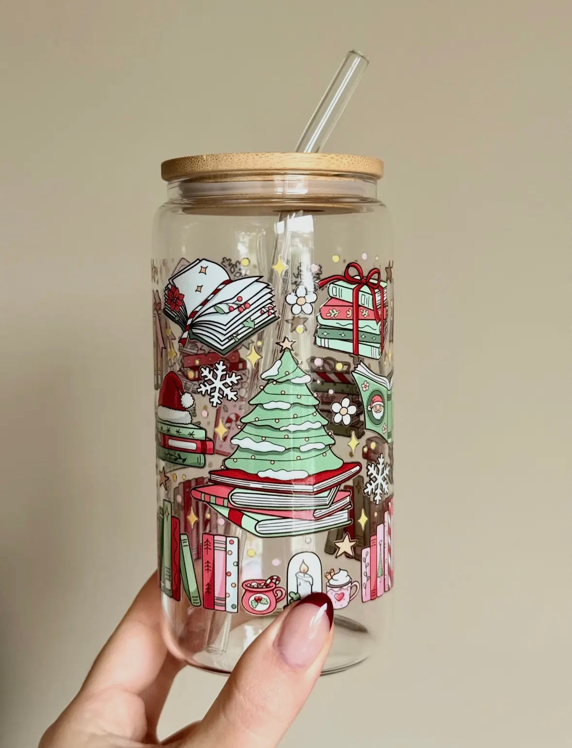 Gobelet en verre 500 ml (Noël)