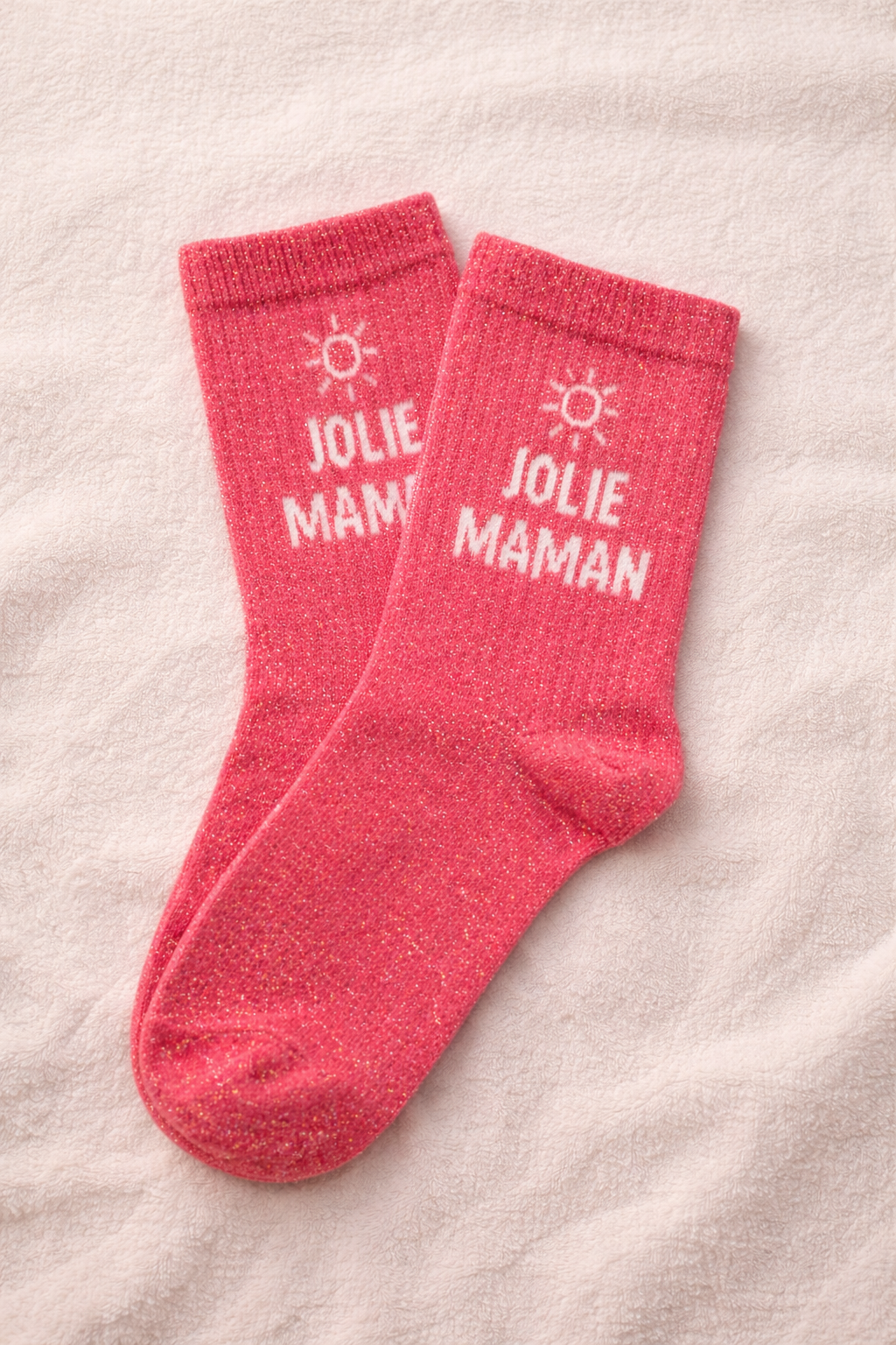 Chaussettes Jolie Maman pailletées