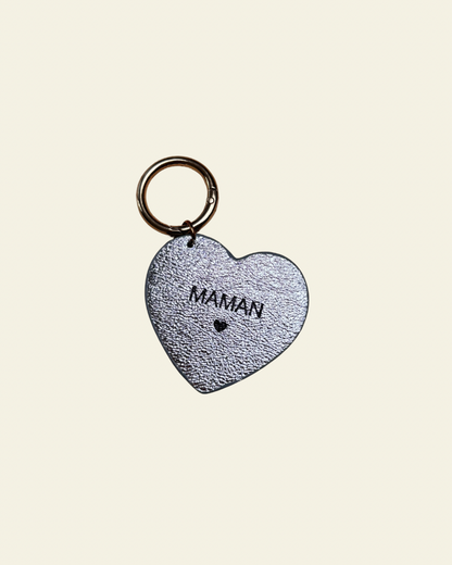 Porte-clés cœur gravé