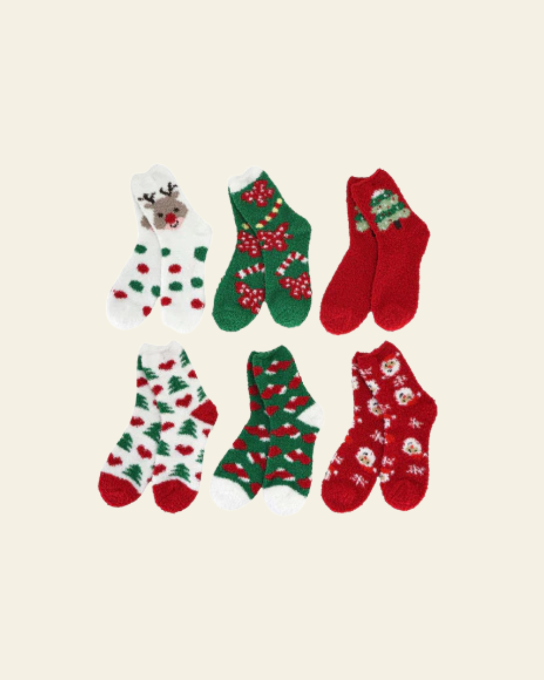 Chaussettes douillettes de Noël