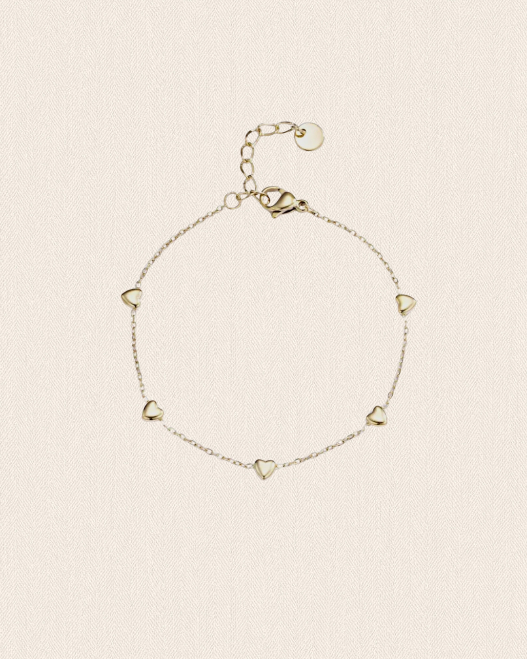 Bracelet cœur doré