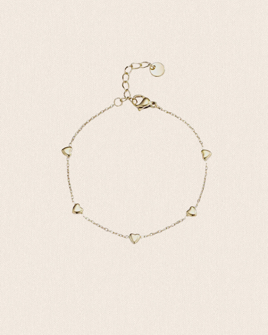 Bracelet cœur doré