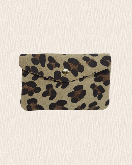 Portefeuille léopard mat
