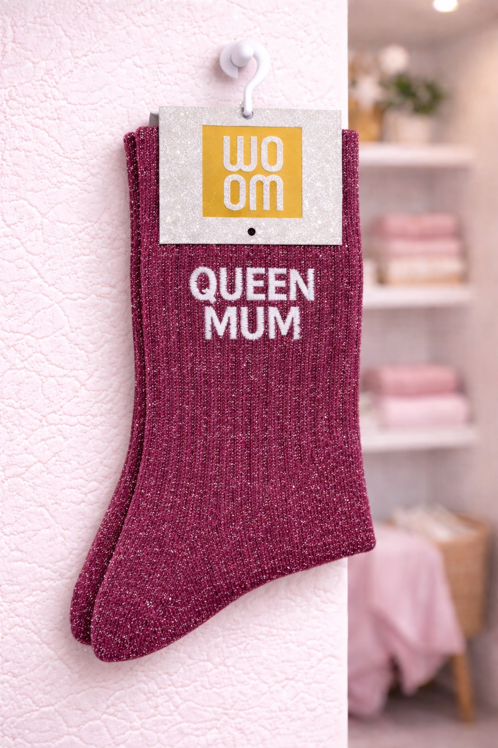 Chaussettes à paillettes " Queen Mum "