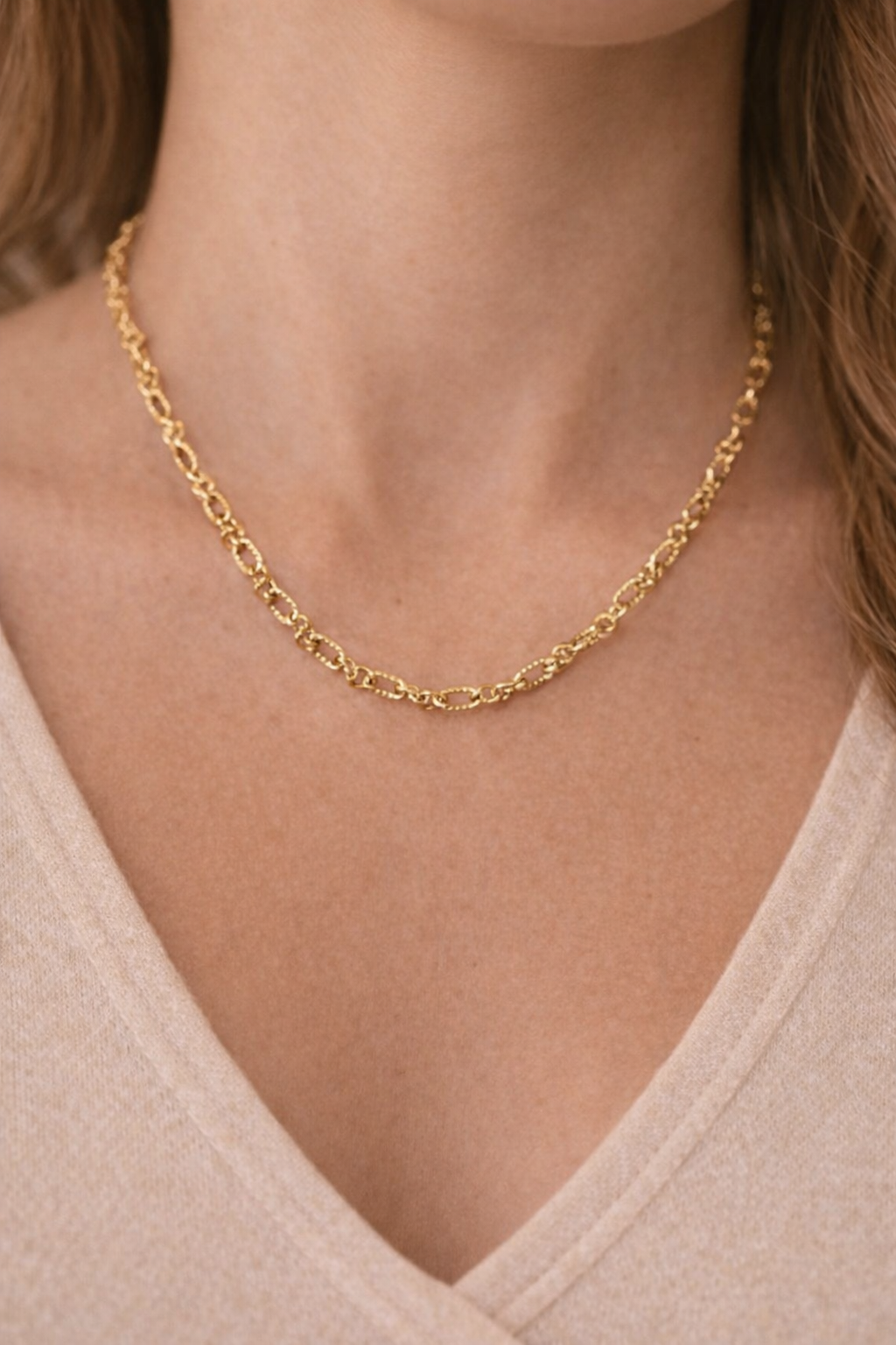 Collier chaîne doré