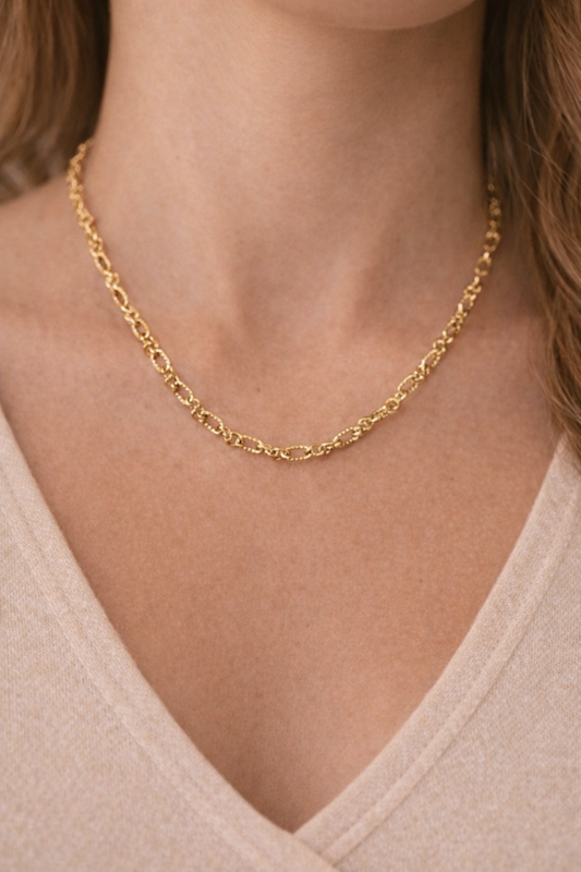 Collier chaîne doré
