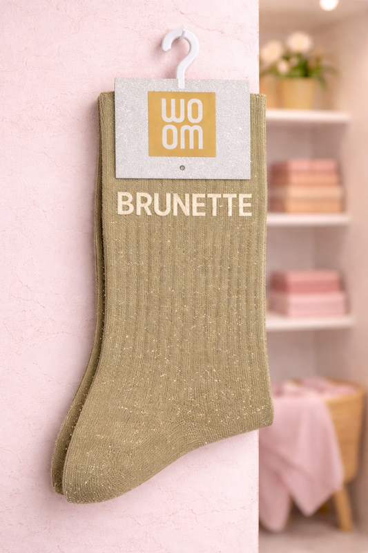 Chaussettes à paillettes " Brunette "