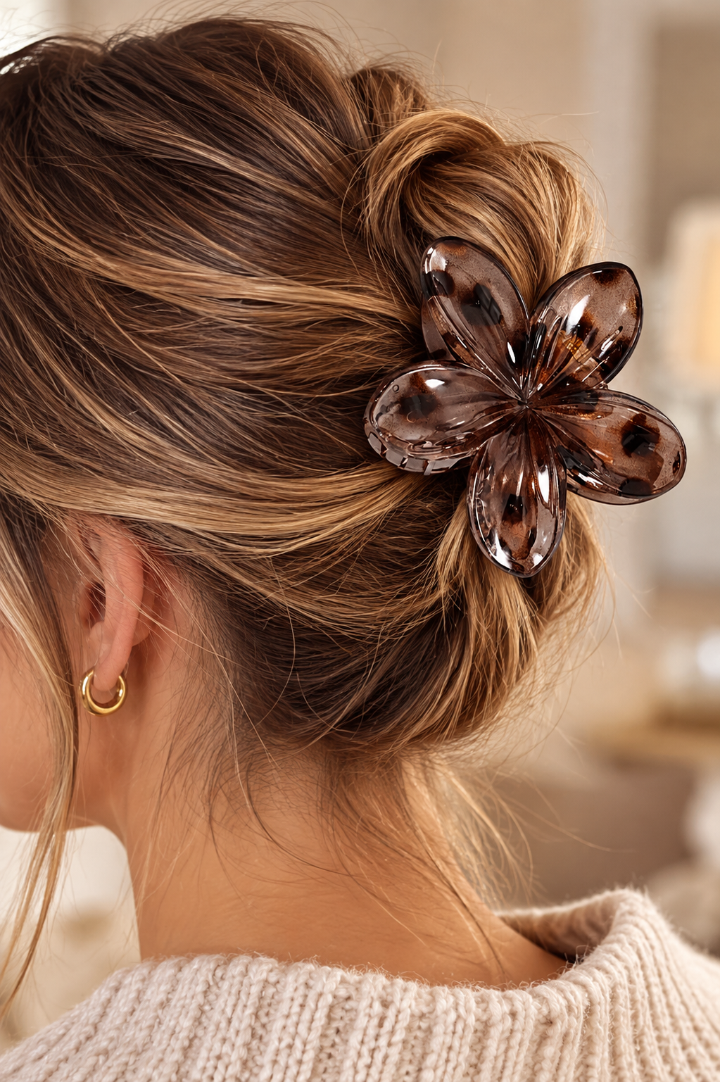 Pince à cheveux fleur