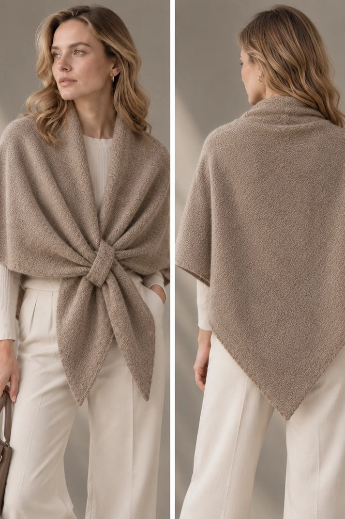 Châle beige taupe